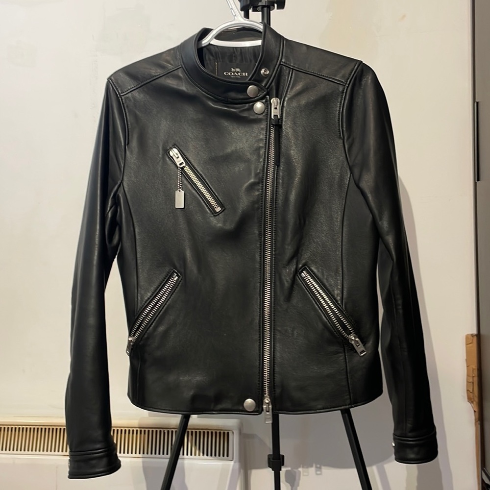 COACH BLACK LEATHER JACKET